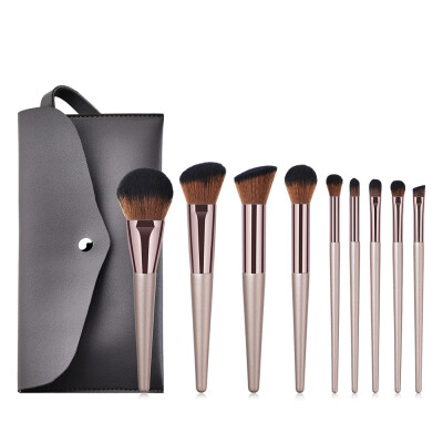 

Toponeto 9PCS Wooden Cosmetic Makeup Brush Brushes Foundation Powder Eyeshadow Brush Set