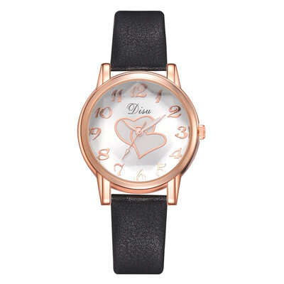 

Disu DS148 Women Love Print Dial PU Leather Quartz Watch