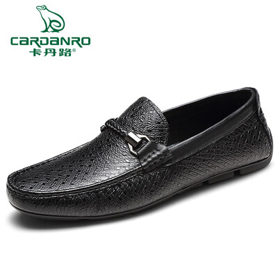 

Cardan Road England Mens Business Casual Soft Face Driving Lazy Beanie Shoes DC1980801 Black 40