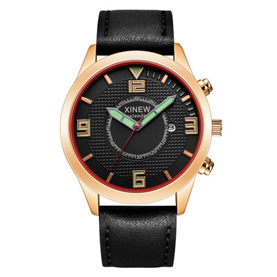 

Gobestart Military Leather Waterproof Date Quartz Analog Army Mens Quartz Wrist Watches