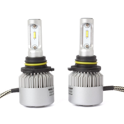 

9006 S2-TX- Enhanced Edition PRO 2PCS Led Cob LED Chip Car Headlamp 36W 6500K White Light 8000LM Car Bulb Fog Light Silver