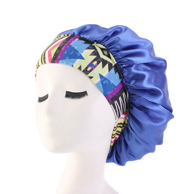 

Adjust Women Bonnet Cap Salon Shower Sleep Hair Head Cover Wide Band Elastic Hat