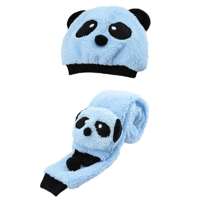 

Winter Toddler Girl Boy Cute Panda Hat Scarf Set Fleece Beanie Warm Cap Unisex Two-Piece Set