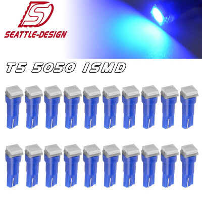 

20X Pure Blue T5 5050 SMD Gauge Led Dash Instrument Panel Light Bulb 74 73