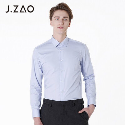 

Beijing Tokyo made JZAO mens business casual shirt machine washable ironing light blue 40 17092A