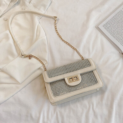 

Fashion texture bow handbag 2019 new love broadband small square package tide Korean version of the diagonal female bag