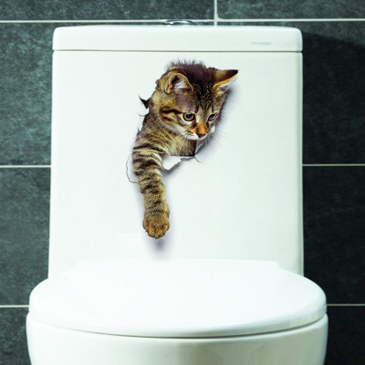 

Lovely Cat PVC Toilet Wall Sticker