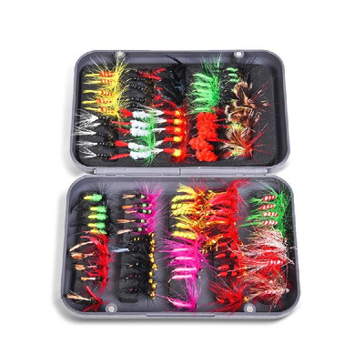 

Fly Fishing Flies Kit 20100pcs Assorted Fly Fishing Lures Hooks with Fly Box