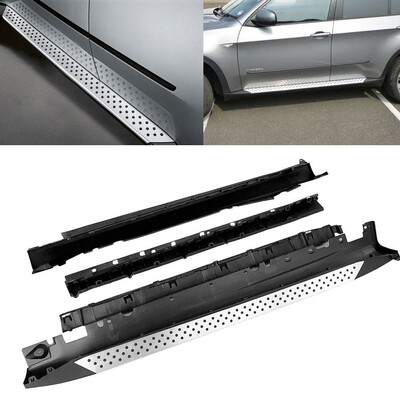

For 2007-2012 BMW X5 E70 Aluminum Side Step Bars Running Boards Pair Silver