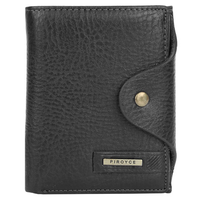 

Men Letter Embellishment Solid Color Hasp Vertical Wallet