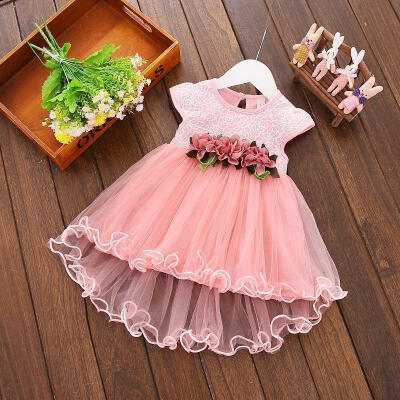 

Toddler Infant Kids Baby Girls Summer Floral Tulle Tutu Dress Princess Party Dresses 0-3Y