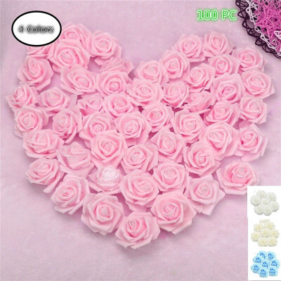 

50-100PCS Foam Fake Roses Artificial Flower Wedding Bride Bouquet Party Decor