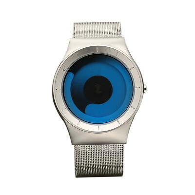 

Personality Vortex Concept Watch Without Pointer Rhinestone Modern Wristwatch Trend Sport Black Wrist Couple Watches for Men Women