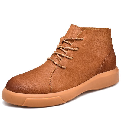 

HengLiang Mens suede cowhide leather tendon outsole high-top shoes 7199