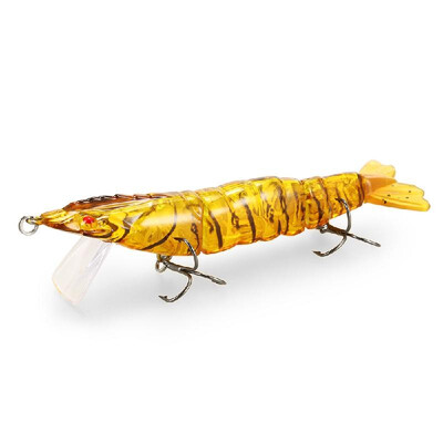 

Lixada 1 PCS Segmented Fishing Lure Hard 3D Simulation Shrimp Bait Big Artificial Bait Crankbait Treble Hook Fishing Tool