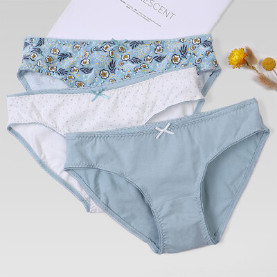 

Scarecrow MEXICAN panties female Lycra cotton Korean cute girl low waist ladies triangle underwear 3 loaded 81837 flower cluster language M