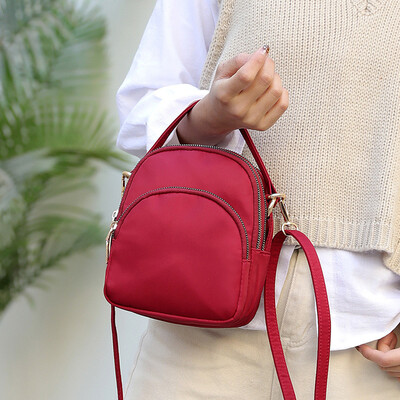 

Tailored Fashion Ladies Versatile Nylon Multi-Layer Zipper Handbag Shoulder Messenger Bag