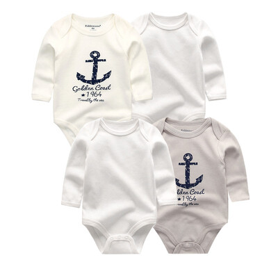 

Long Sleeve Baby Boys Clothes Newborn Bodysuits Clothing Sets 4PCS Roupa de bebe Unicorn Baby Girls Clothes Rompers 0-12M Purple