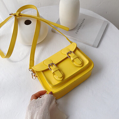 

Qiao Bani 2019 new European&American style fashion simple solid color street shooting wild Cambridge bag shoulder diagonal tide handbag