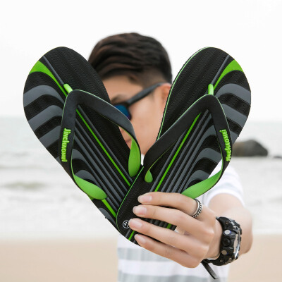 

Slippers mens slippers non-slip soft bottom indoor wear-resistant beach seaside mens flip-flops