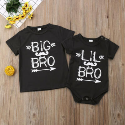 

Newborn Baby Little Brother Boy Romper Big Brother T-shirt Cotton Clothes Outfit