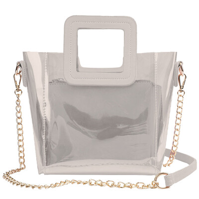 

Tailored Woman 2019 Transparent Package New Simple 2PC Bag Shoulder Jelly Messenger Bag