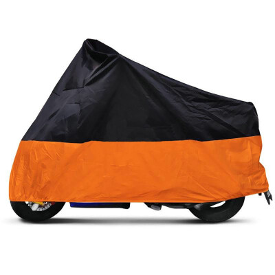 

Motorcycle Cover Black Orange Waterproof Bike Outdoor Rain Dust UV Protector