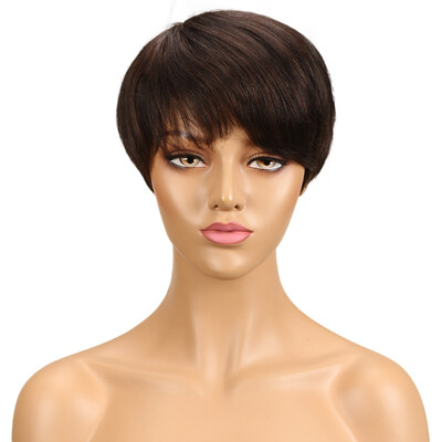 

Noble Peruvian Straight Human Hair Wigs Remy Non Lace Front Human Hair Wigs With Bangs Perruque Cheveux Humain
