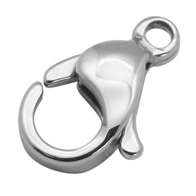 

PH PANDAHALL 100 Pcs 304 Stainless Steel Lobster Claw Clasps Cord End 13x8mm for Jewelry Making
