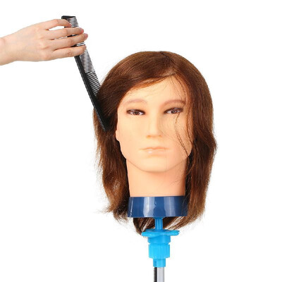 

100 Human Hair Male Manikin Head Hairdresser Training Head Cosmetology Doll Head for Styling Dye Cutting Braiding Practice