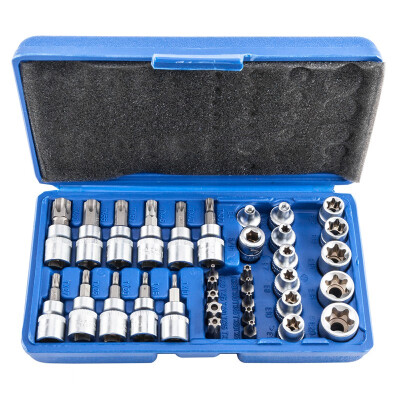 

Ktaxon 34pcs Tamper Proof Socket Bit Set Security Torx Sockerbit