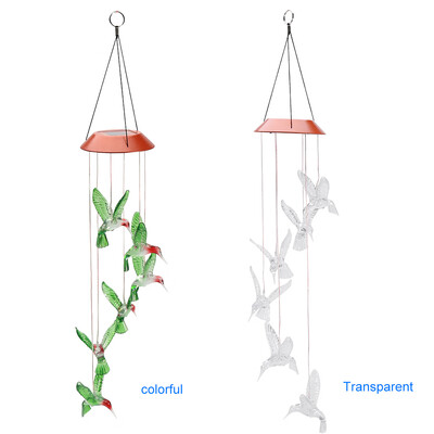 

Solar Color-Changing Wind Chime LED Light Bird Type Home Garden Decoration Wind Chime Solar LED Light Wind Chime LED Light