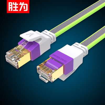 

Shengwei shengwei seven types of network cable shielded line 10G engineering grade CAT7 pure copper network jumper computer household finished line 3 m woven section purple FLC-8030F