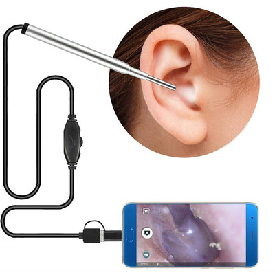 

3 in 1 USB HD Visual Endoscope Ear Spoon Camera Otoscope Borescope Tool