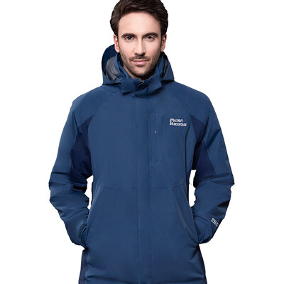 

El Monte ALPINT MOUNTAIN Jackets Men&Women Couples FallWinter Three-in-One Jackets Fleece Warm Two-piece 630-619 Gray Blue XXL