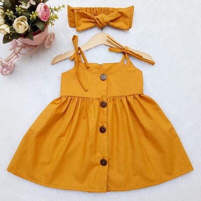 

Summer Toddler Baby Girls Party Dress Sleveless Sundress Clothes Age 1-6 Years