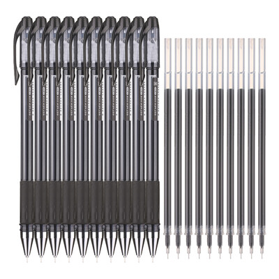 

Morning Light M&G Black Crystal Series 038mm Black Full Needle Neutral Thread Non-slip Sheath Signature Pen Refill Set 10 Pens 10 Cores HAGP1040