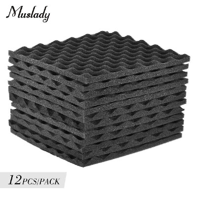 

Muslady Studio Acoustic Foams Panels Sound Insulation Foam 30 30cm 12 12in Pack of 12pcs