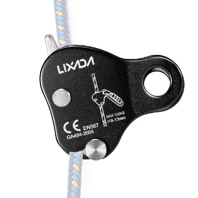 

Lixada Climbing Protective Ascender 220LB Climbing Belay Device Rope Grip Outdoor Climbing Rigging 8-13MM Rope