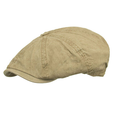 

Vintage Mens Washing Gatsby Cap 8 Panel Newsboy Flat Hat Anti-UV Organic Cotton