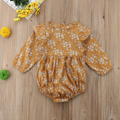 

Toddler Kid Baby Girls Long Sleeve Floral Romper Bodysuit Jumpsuit Outfits