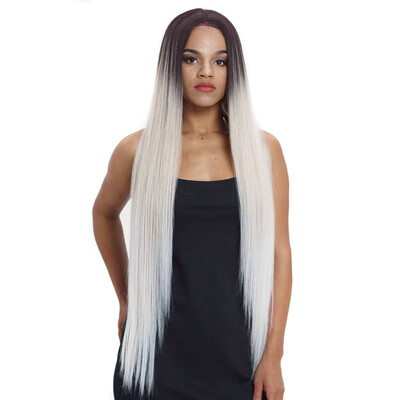 

Noble Hair Wigs For Black Women Straight Synthetic Lace Front Hair 38 Inch Ombre Lace Front Wig Cosplay Blonde Lace Front Wig