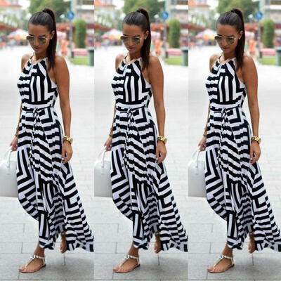 

Women Sexy Summer Dress Boho Maxi Long Evening Party Dress Beach Chiffon Dress Sundress