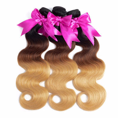 

FABC Ombre Brazilian Body Hair Human Hair Weave Tone Hair Extensions 1B427 3 Bundles