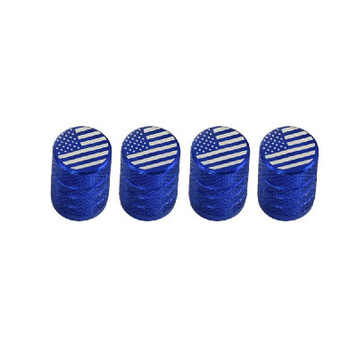 

Aluminum Alloy Round Tire Valve Stem Cap American Flag Dust Proof Cover