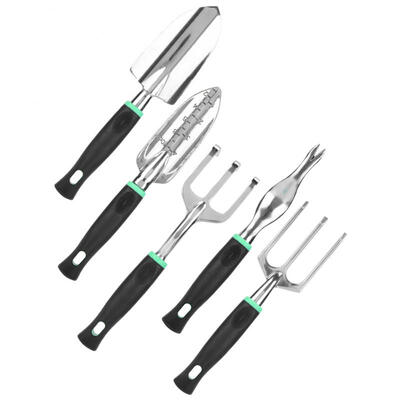 

Greensen 5Pcs Gardening Yard Hand Plastic Garden Trowel Shovel Spade Rake Tool Set