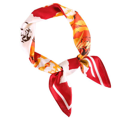 

Fashion Women Print Square Imitate Silk Scarf Kerchief Head Wrap Neck Shawl