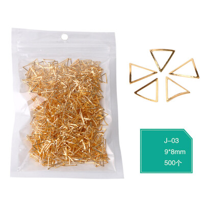 

〖Follure〗500PCS Gold Silver Hollow Metal Rivet Nail Art Studs Rhinestones Decal Tips