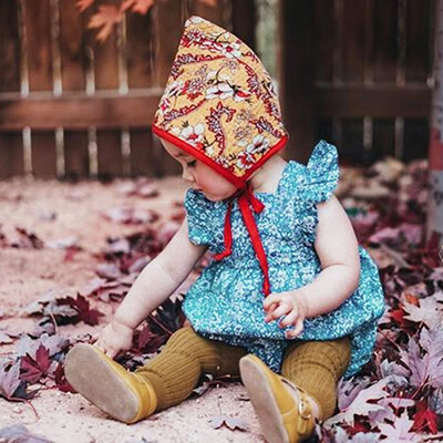 

Infant Baby Girl Sleeveless Floral Print Romper Backless Bodysuit Sister Clothes