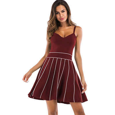 

Backless Knit Cami Flare Dress